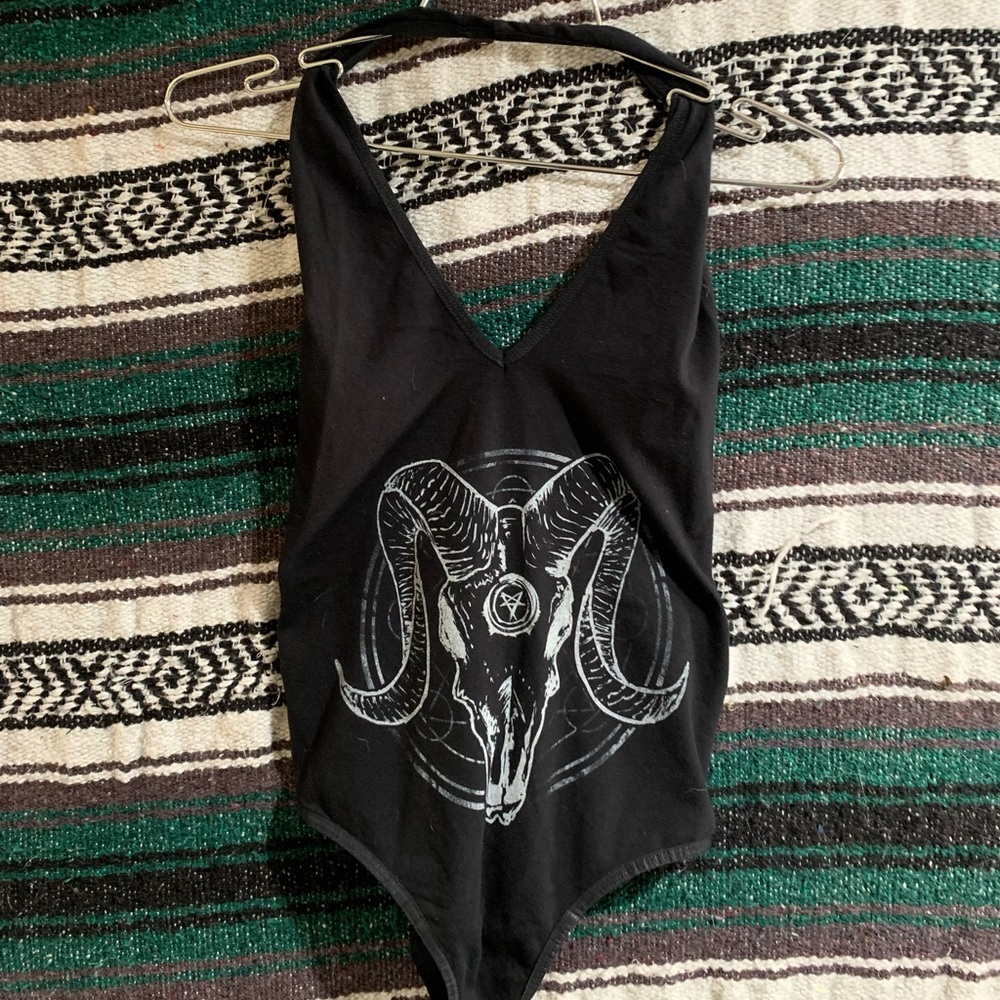 BLACK CRAFT CULT American Apparel Pentagram Bodysuit SIZE L
